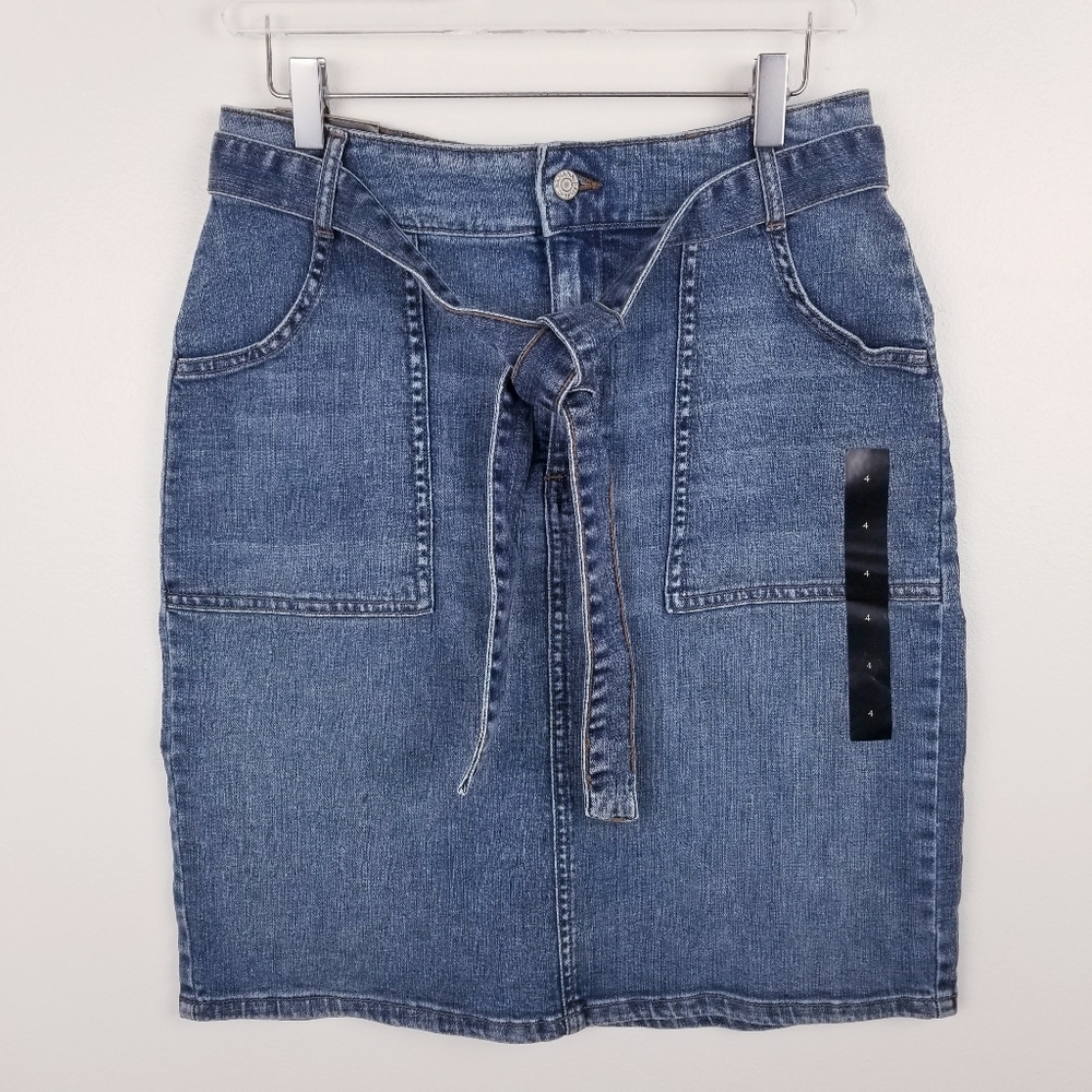 Banana Republic Tie Front Denim Jean Skirt